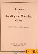 Oliver-Oliver Heavy Duty Die Making Machine, Installation and Operations Manual 1955-Heavy Duty Dies-01